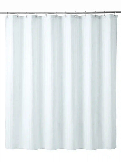 Super Living Waterproof Striped Shower Curtain with Hooks | Soft Texture Durable Bathroom Curtain | 180 x 200 CM