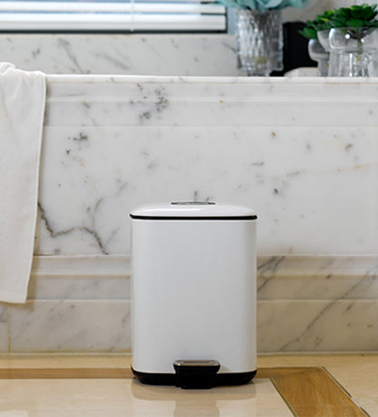 Dual-Compartment Trash Bin with Deodorizer – Sleek & Functional