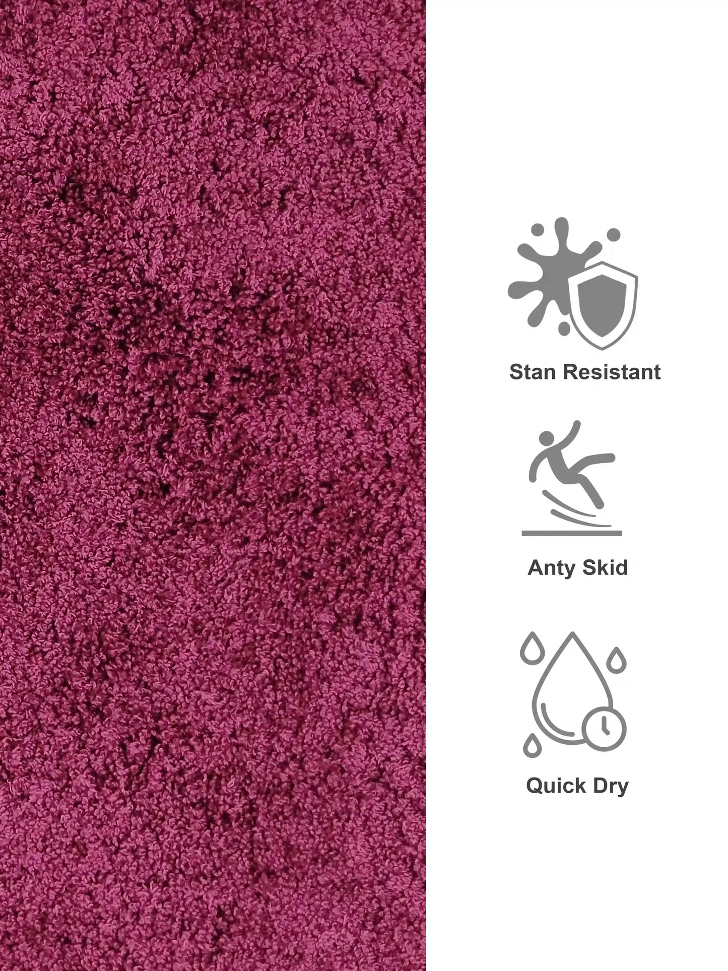 AtoZ Home Decor Luxury Solid Bath Mat | Anti-Skid & Quick-Dry (40 x 60 CM)