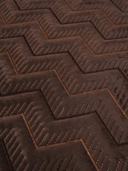 AtoZ Home Decor Embossed Velvet Geometric Sofa Cover | Anti-Slip Couch Protector