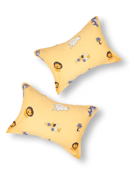Kids Safari Animal Cotton Single Bedsheet Set
