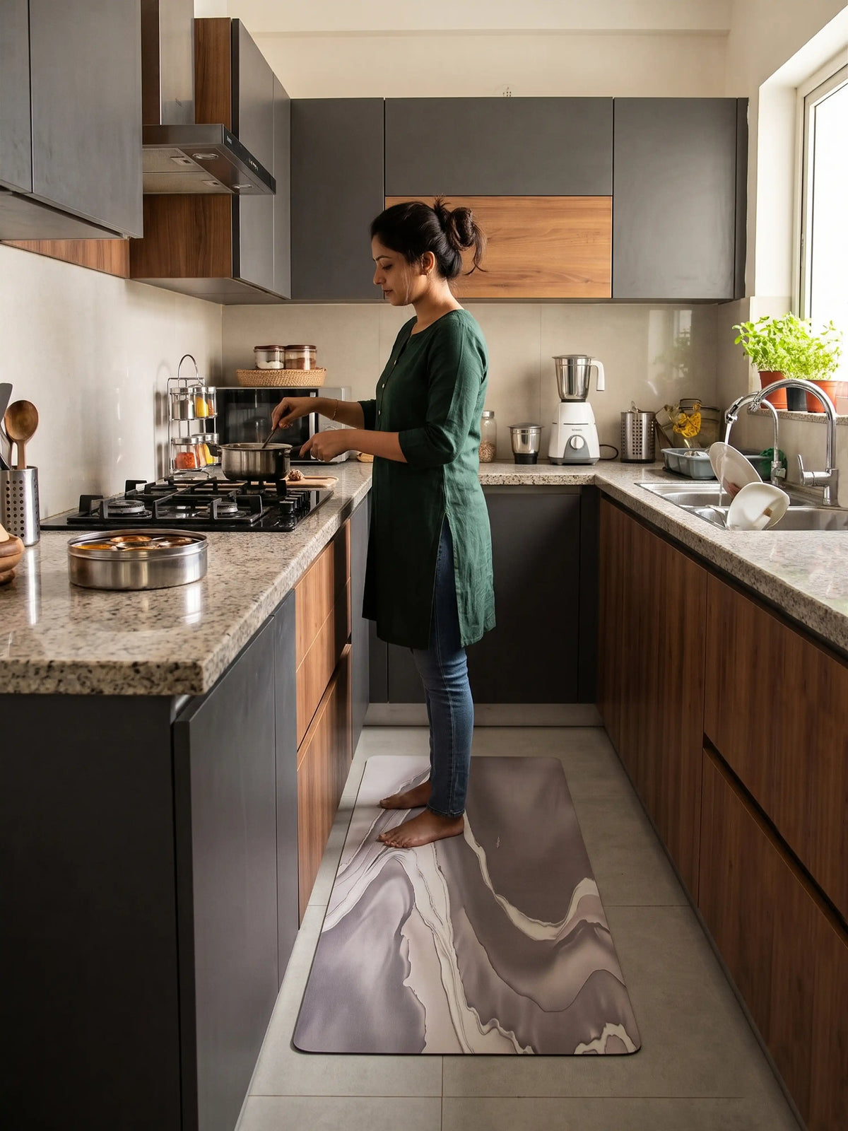 Atoz Home Decor Absorb Water Dish Kitchen Floor Dry Mat (45 cm x 120 cm)