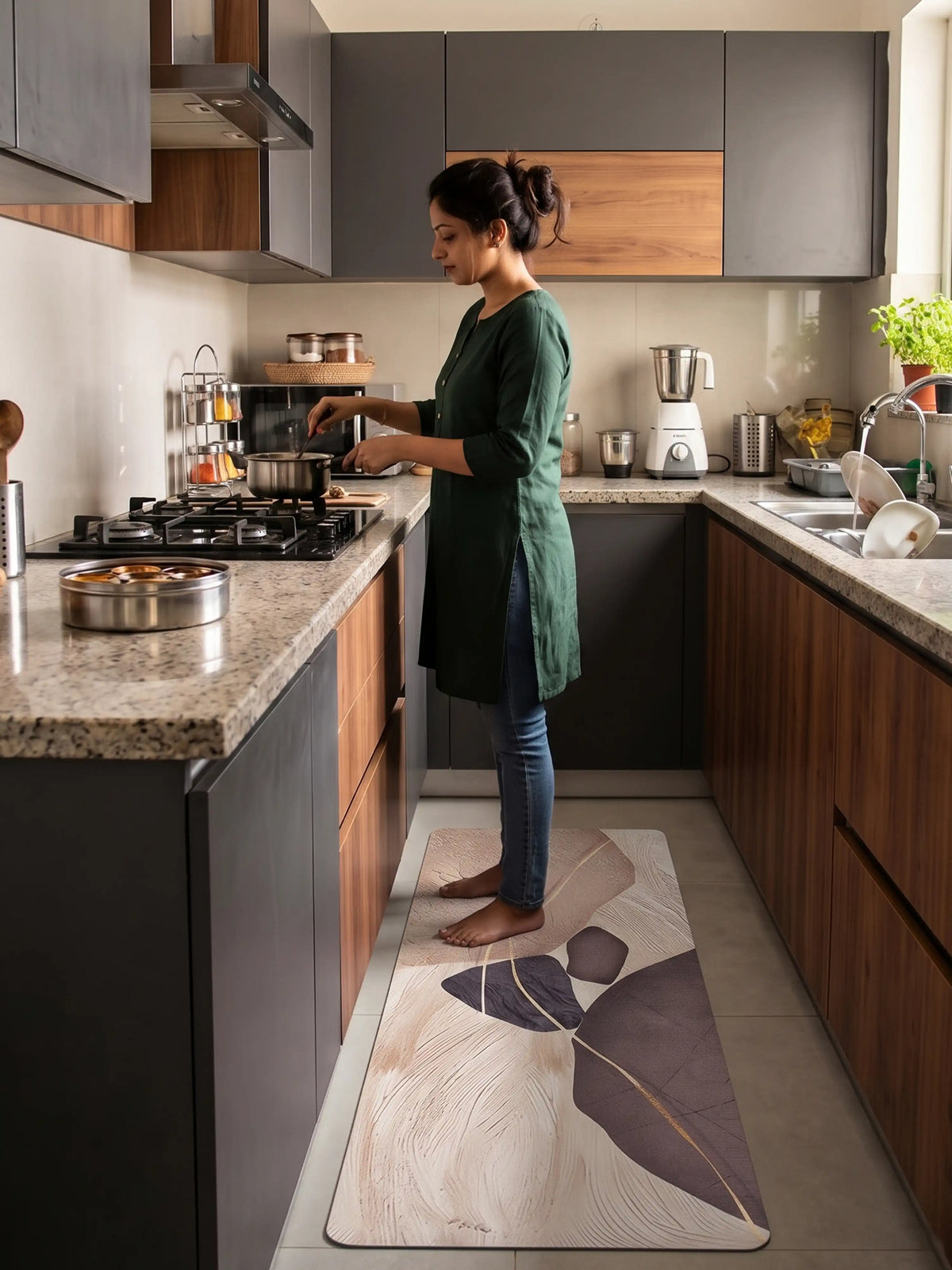 Atoz Home Decor Absorb Water Dish Kitchen Floor Dry Mat (45 cm x 120 cm)