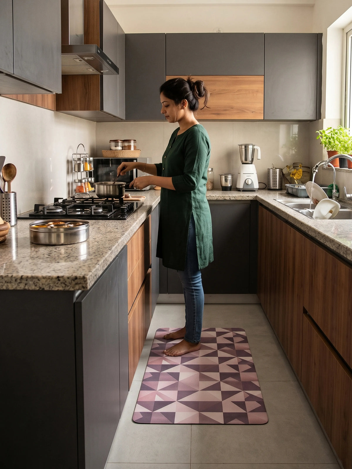 Atoz Home Decor Absorb Water Dish Kitchen Floor Dry Mat (45 cm x 120 cm)