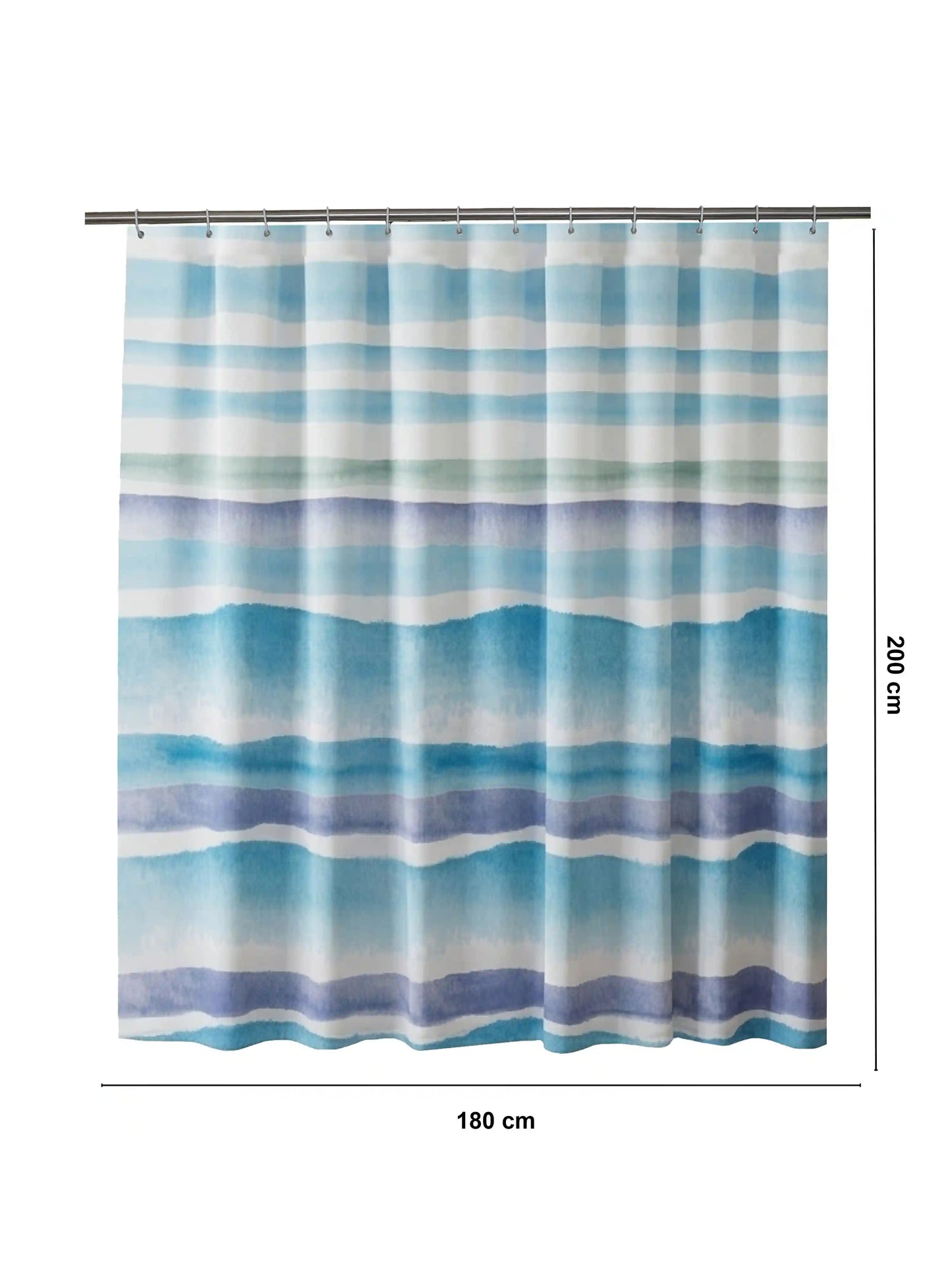 AtoZ Home Decor Waterproof Shower Curtain with Hooks (Multi-Pattern Collection)