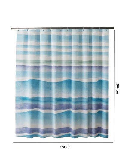 AtoZ Home Decor Waterproof Shower Curtain with Hooks (Multi-Pattern Collection)