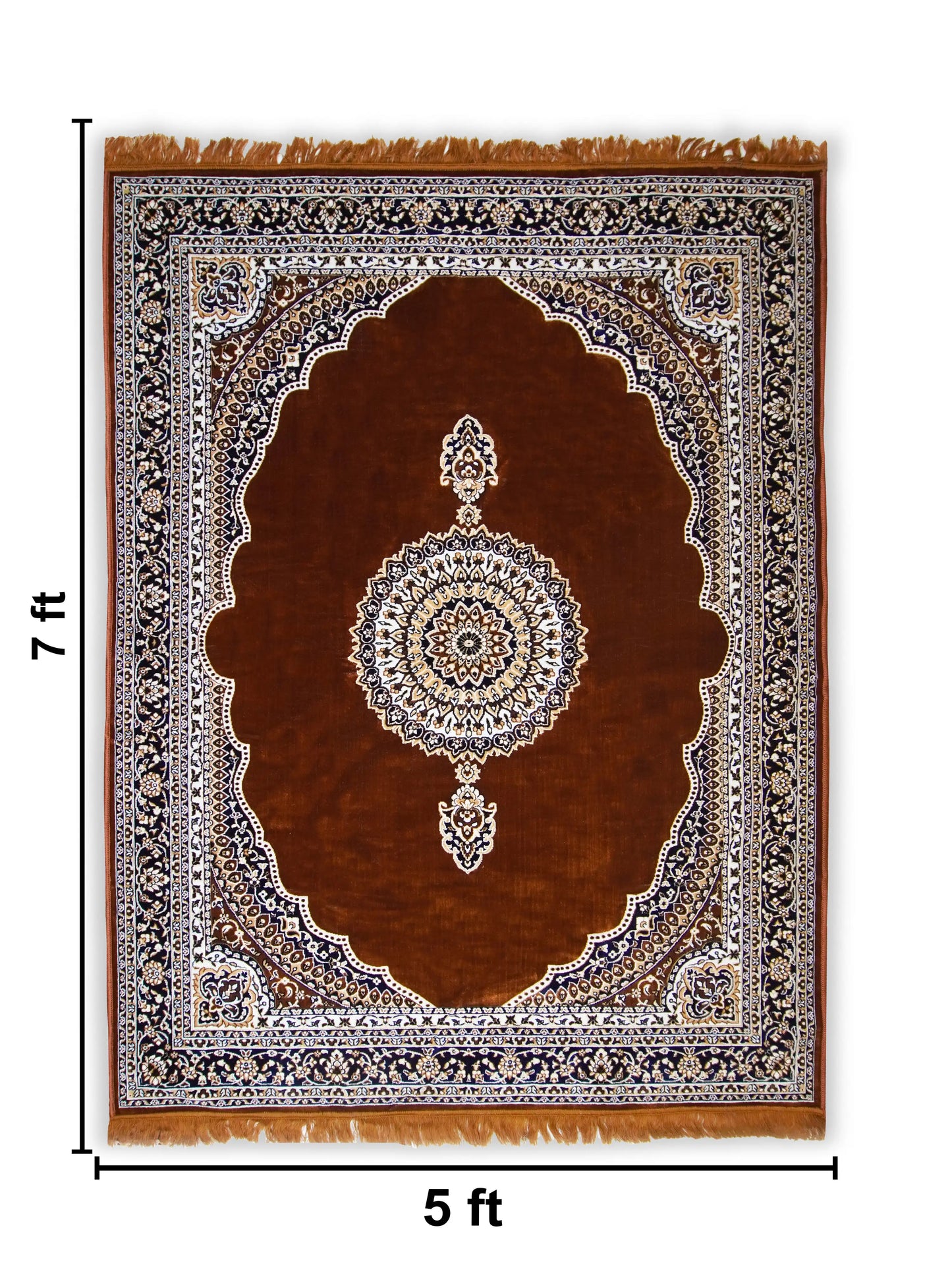 AtoZ Home Decor Velvet Carpet – Traditional Collection (5 ft x 7 ft)