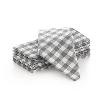Stylla Check Cotton Kitchen Napkin Set – 6 Pieces (18 x 18 Inches)