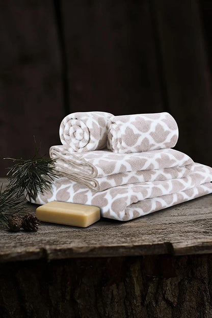 Stylla Kepri 4-Piece Towel Set (2 Bath Towels & 2 Hand Towels) – Luxury Boxed Gift Set