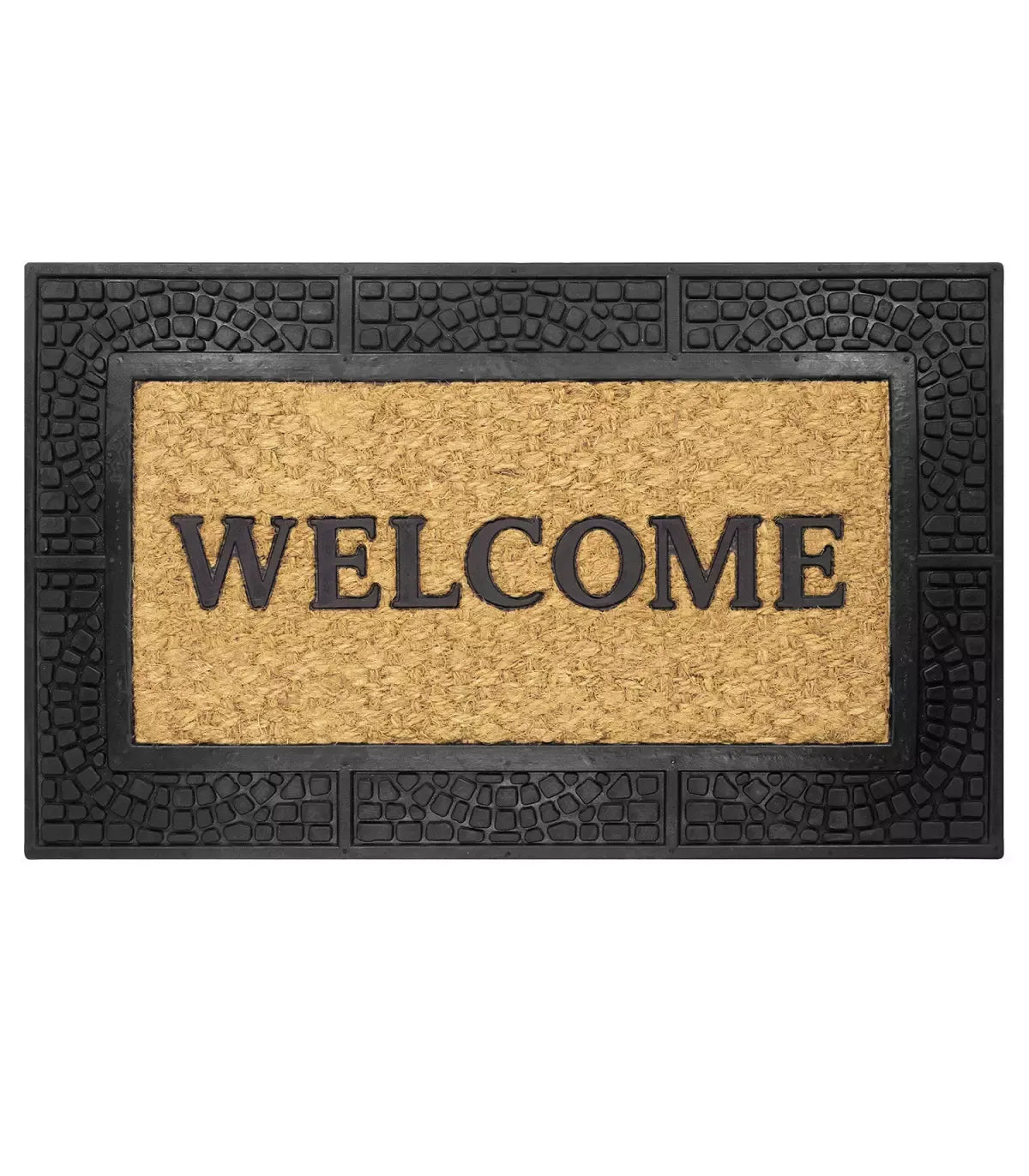 AtoZ Home Decor Coconut Fiber & Rubber Welcome Door Mat