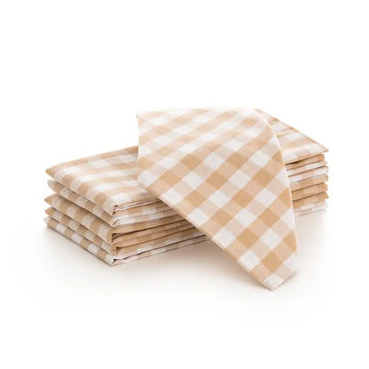 Stylla Check Cotton Kitchen Napkin Set – 6 Pieces (18 x 18 Inches)