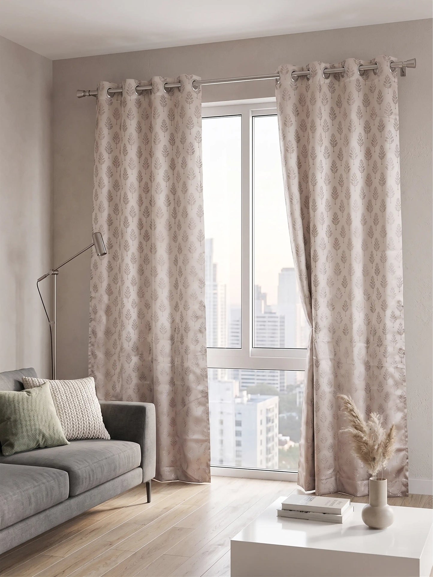 AtoZ Home Decor Fern Embroidered Curtains (Multiple Sizes & Colors)