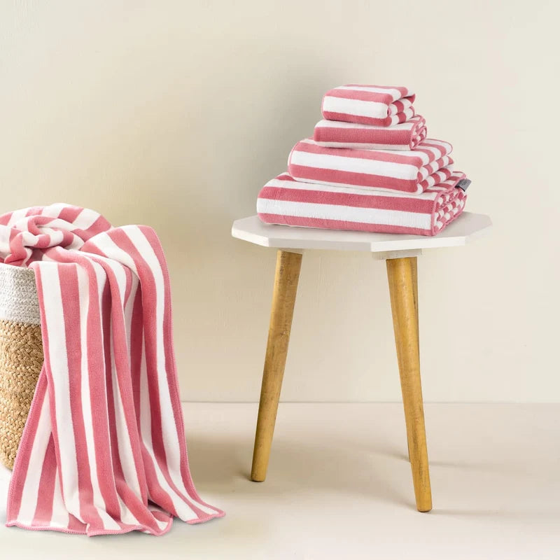 Stylla Zebra 4-Piece Striped Towel Set – Super Absorbent & Easy Dry