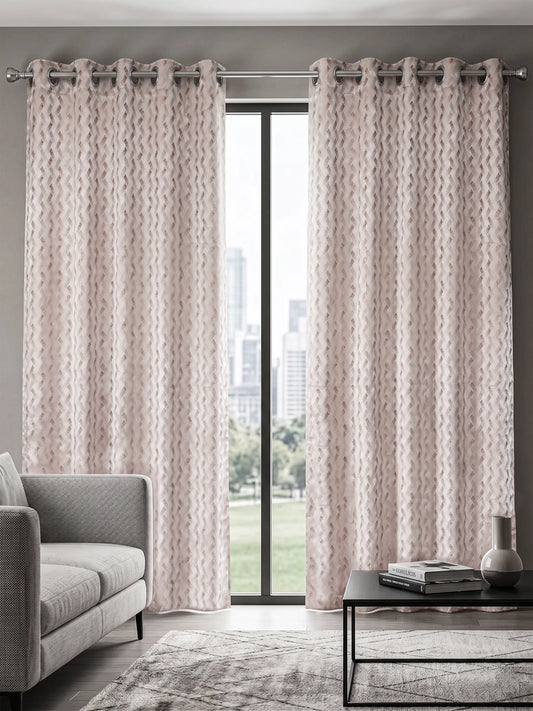 AtoZ Home Decor Printed Geometric Window & Door Curtains (Multiple Sizes & Colors)