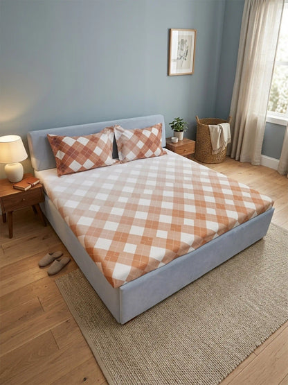 High Living 100% Cotton King Size Bedsheet Set (400 TC)
