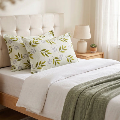 Shop premium Atoz Home Decor Leaves Printed Cotton Pillow Covers (Set of 1 & 2) at AtoZ Home Decor