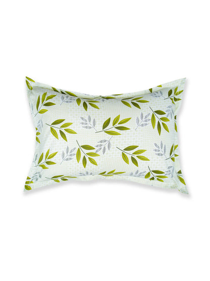 Atoz Home Decor Leaves Printed Cotton Pillow Covers (Set of 1 & 2)