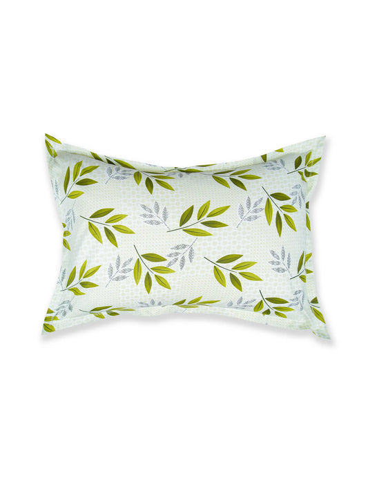 Atoz Home Decor Leaves Printed Cotton Pillow Covers (Set of 1 & 2)