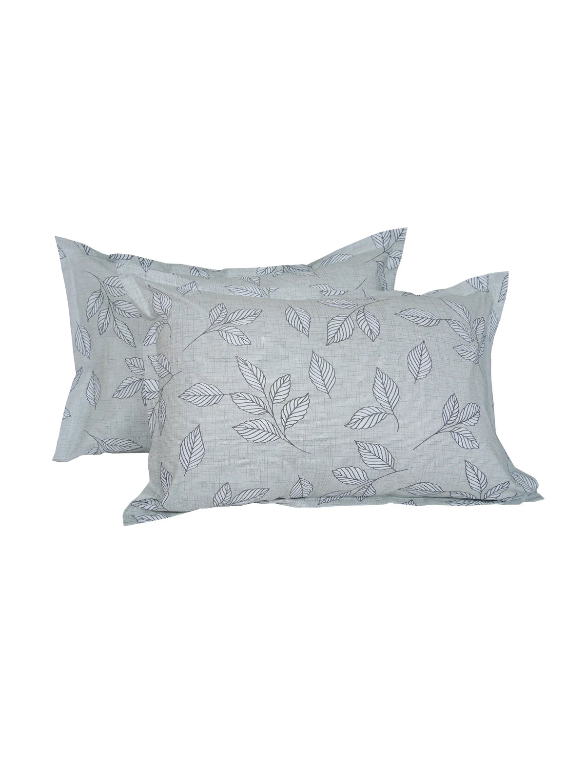 Atoz Home Decor Leaves Printed Cotton Pillow Covers (Set of 1 & 2)