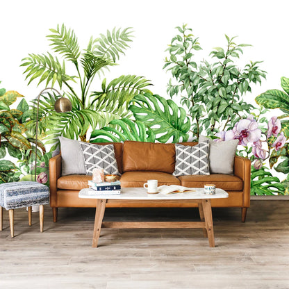 AtoZ Home Decor Tropical Plants Botanical Peel and Stick Wallpaper Wall Mural - Custom & Standard Sizes