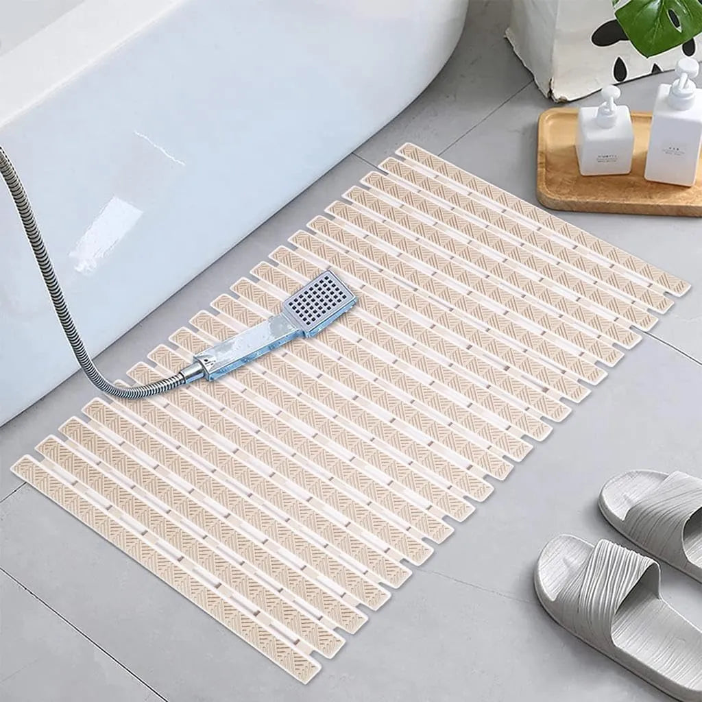 Obsessions Premium Anti-Slip Bath Mat with Suction Cups TPE Eco-Friendly