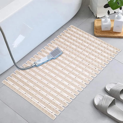 Obsessions Premium Anti-Slip Bath Mat with Suction Cups TPE Eco-Friendly