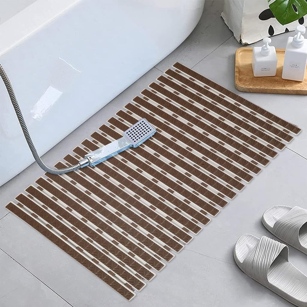 Obsessions Premium Anti-Slip Bath Mat with Suction Cups TPE Eco-Friendly