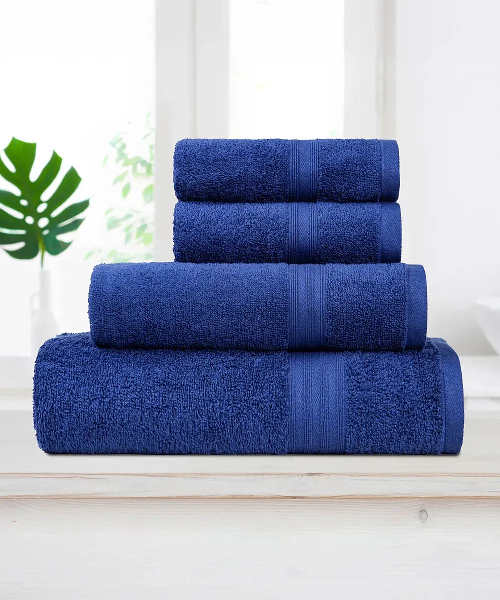 MyTRIDENT Carnival 100% Cotton 450 GSM Towel Set for Gifting (4 Piece Set)