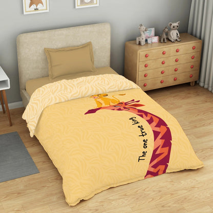 SPACES Disney The Lion King 100% Cotton 132 TC Single Kids Comforter (152 cm x 228 cm) – Light Yellow