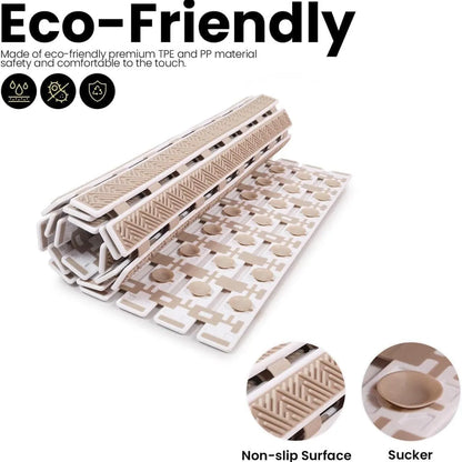 Obsessions Premium Anti-Slip Bath Mat with Suction Cups TPE Eco-Friendly