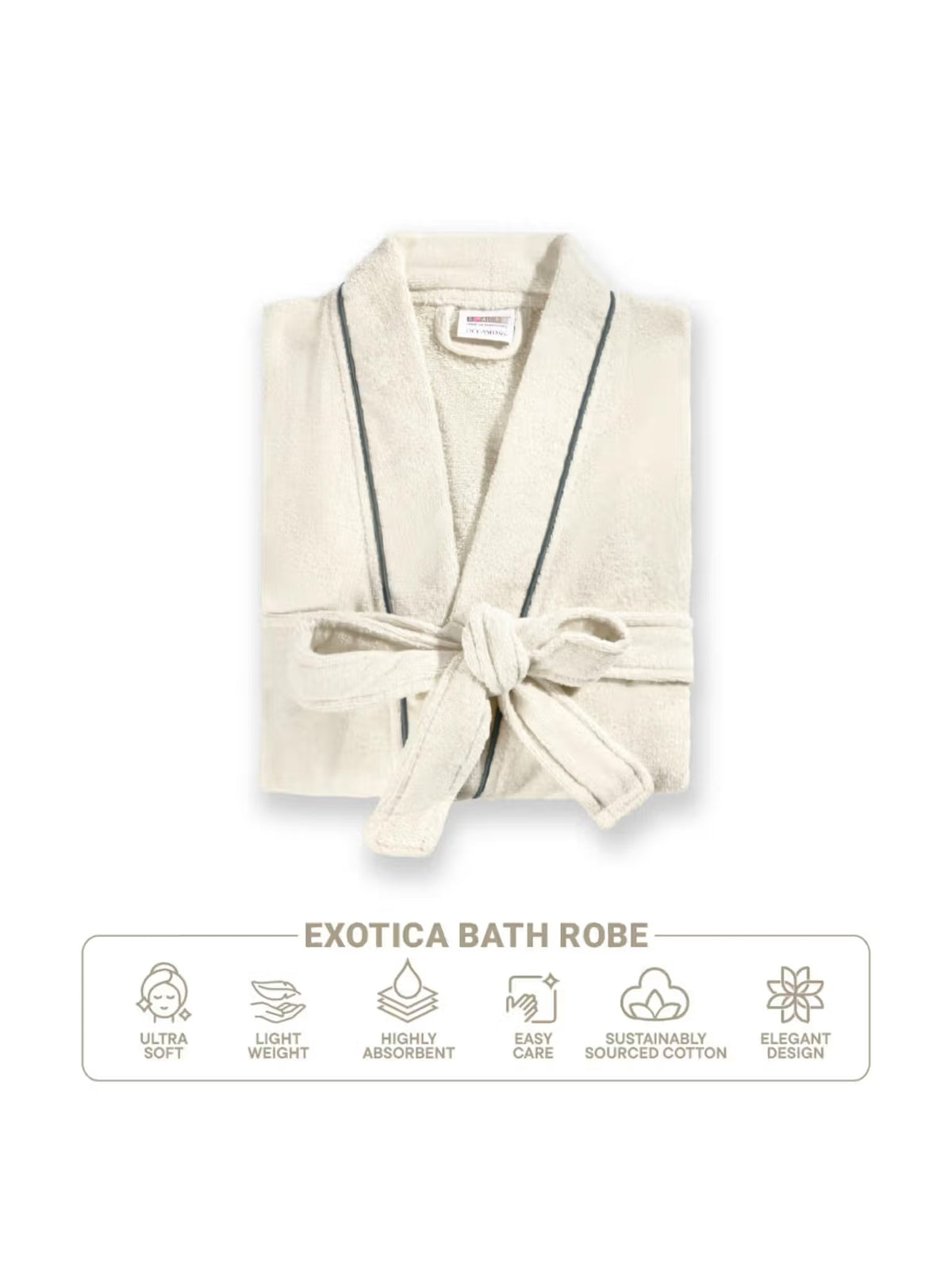 Spaces Exotica Premium Cotton Unisex Bathrobe | Ultra-Soft
