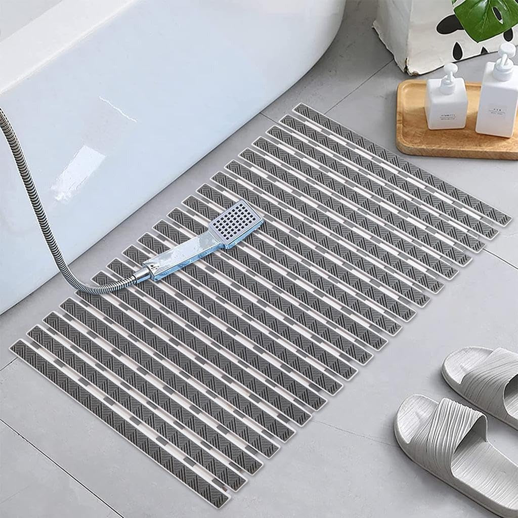 Obsessions Premium Anti-Slip Bath Mat with Suction Cups TPE Eco-Friendly