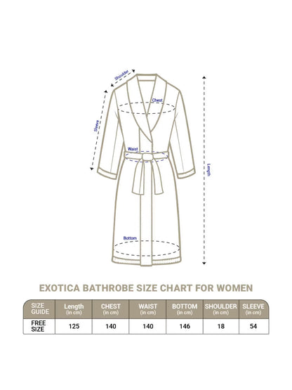 Spaces Exotica Premium Cotton Unisex Bathrobe | Ultra-Soft