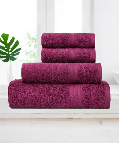 MyTRIDENT Carnival 100% Cotton 450 GSM Towel Set for Gifting (4 Piece Set)