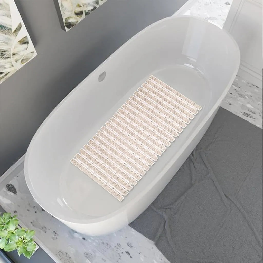 Obsessions Premium Anti-Slip Bath Mat with Suction Cups TPE Eco-Friendly