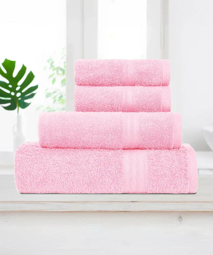 MyTRIDENT Carnival 100% Cotton 450 GSM Towel Set for Gifting (4 Piece Set)