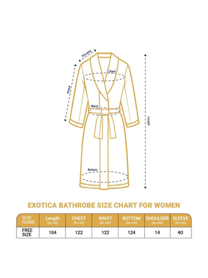 Spaces Exotica Premium Cotton Unisex Bathrobe | Ultra-Soft