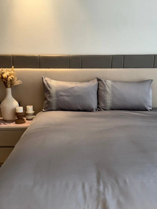 Sadyaska Dreams Stella Slate Long Staple Cotton Bedsheet Set with 2 Pillow Cases (274 cm x 274 cm)