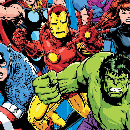 SPACES Marvel Avengers 100% Cotton Kids Single Comforter (152 cm x 228 cm) – Dark Blue