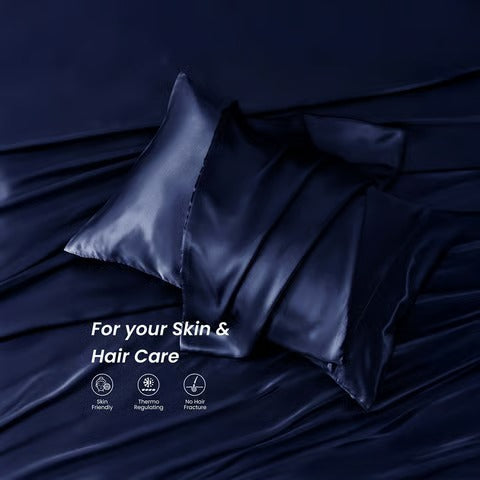 Mush Silk Satin Pillow Cover Set of 2 for Hair & Skin Care