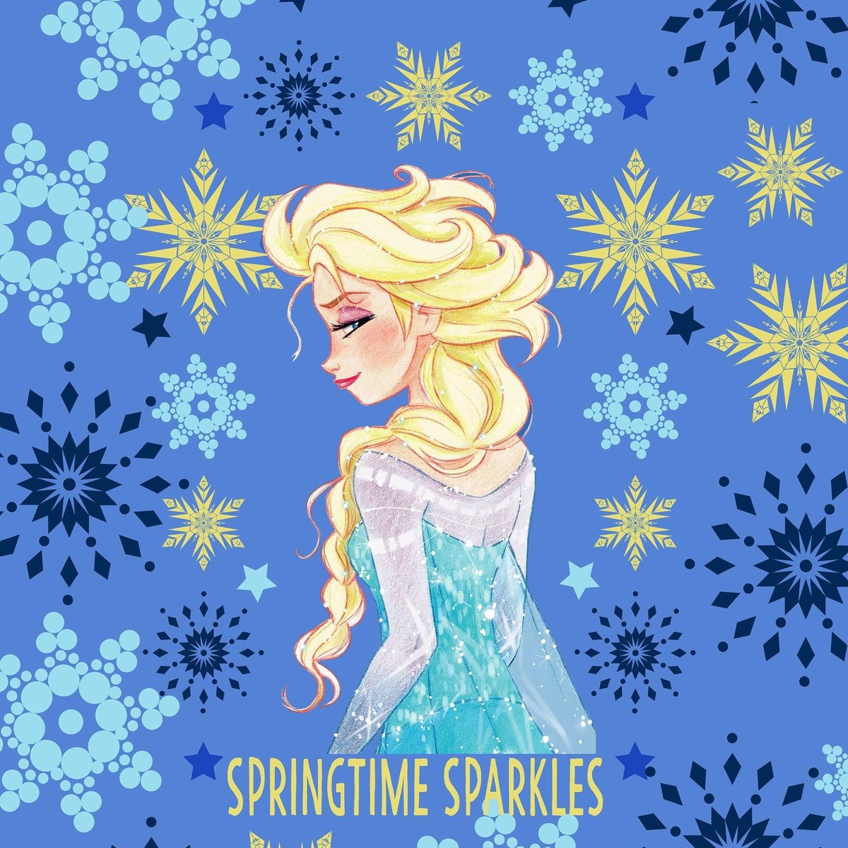 SPACES Disney Frozen Elsa Single Bedsheet Set | Blue-Yellow