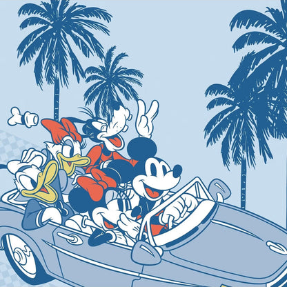 SPACES Disney Mickey & Friends 100% Cotton Kids Single Comforter (152 cm x 228 cm) – Light Blue