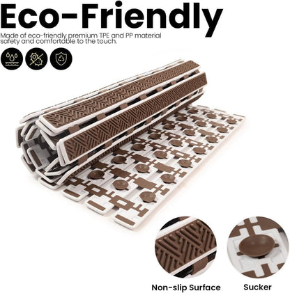 Obsessions Premium Anti-Slip Bath Mat with Suction Cups TPE Eco-Friendly
