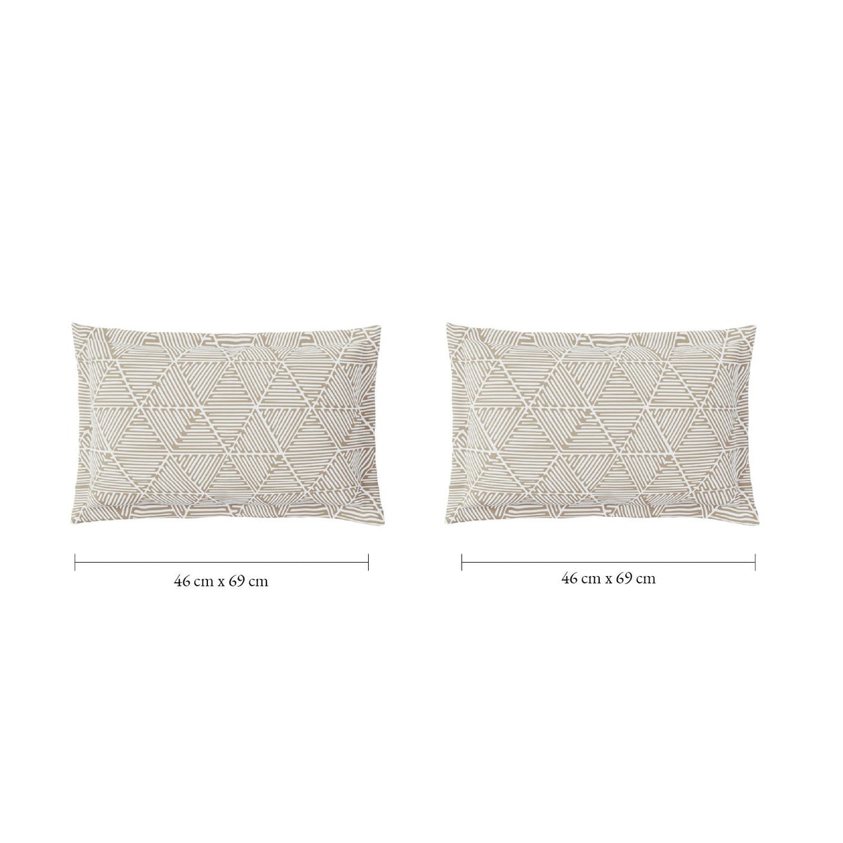 SPACES Calm Living Floral Fitted King Bedsheet Set 2 Pillow Covers (183cm x 198cm + 30cm Drop) – Beige