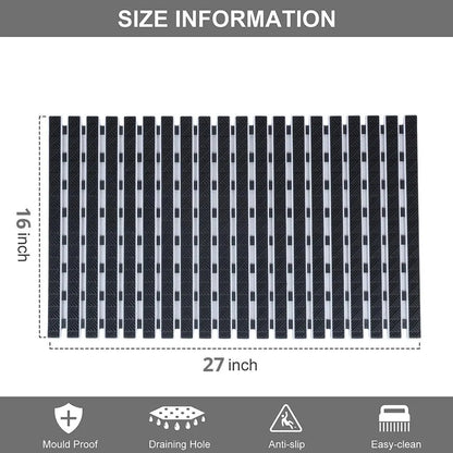 Obsessions Premium Anti-Slip Bath Mat with Suction Cups TPE Eco-Friendly