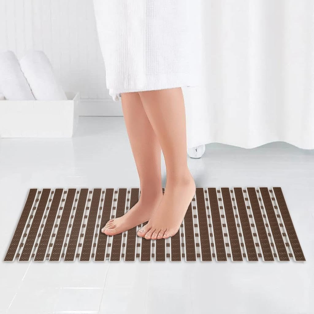 Obsessions Premium Anti-Slip Bath Mat with Suction Cups TPE Eco-Friendly