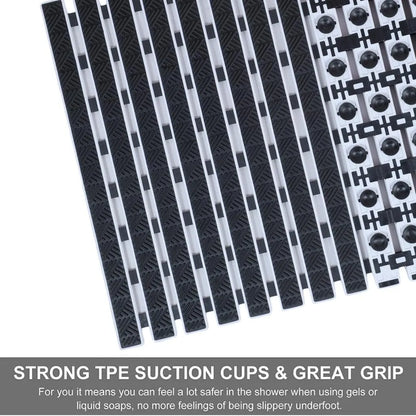 Obsessions Premium Anti-Slip Bath Mat with Suction Cups TPE Eco-Friendly