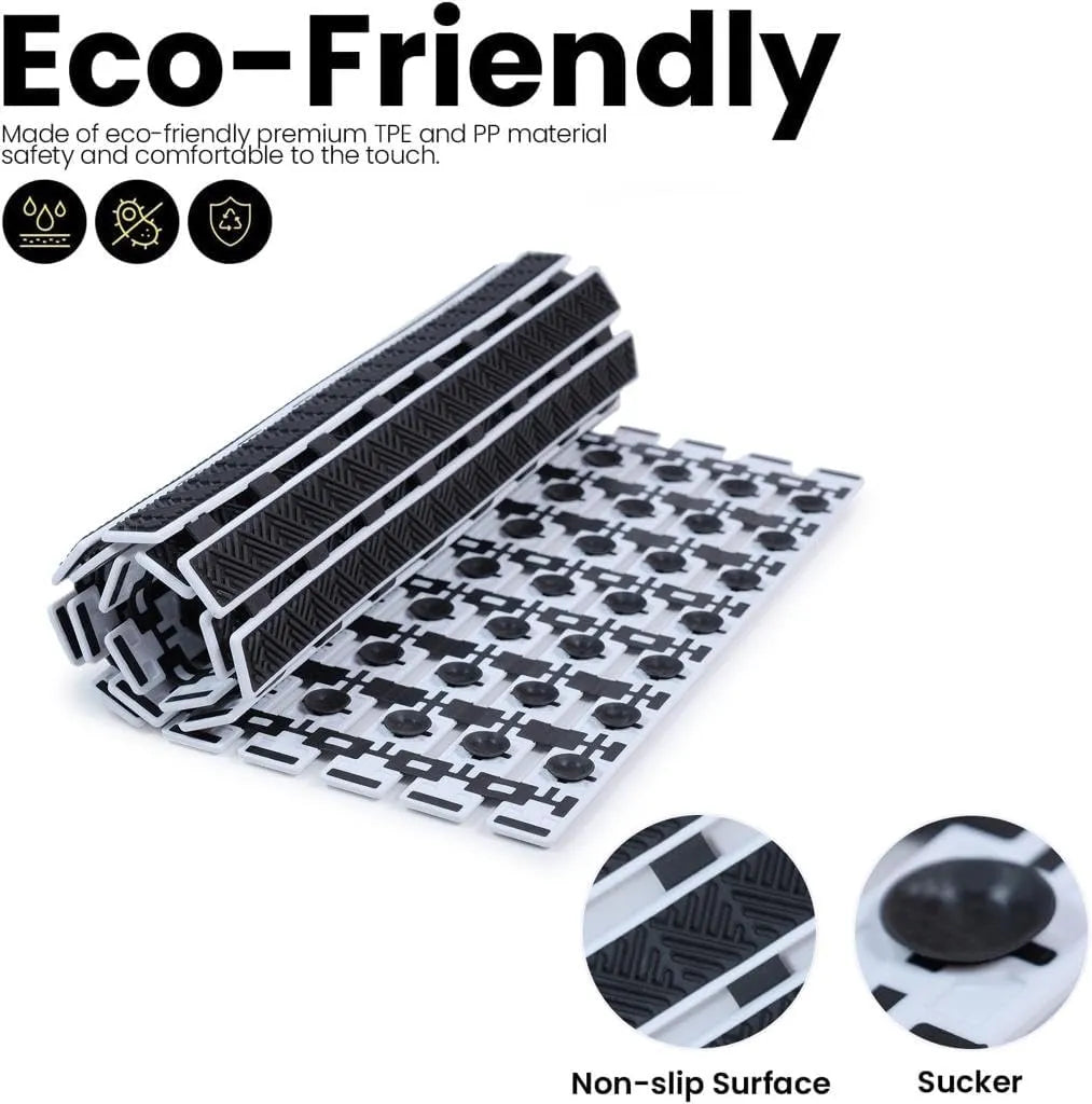Obsessions Premium Anti-Slip Bath Mat with Suction Cups TPE Eco-Friendly
