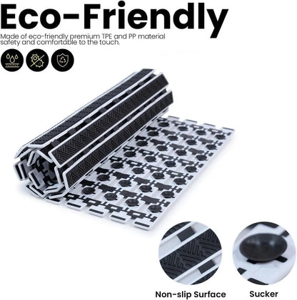 Obsessions Premium Anti-Slip Bath Mat with Suction Cups TPE Eco-Friendly