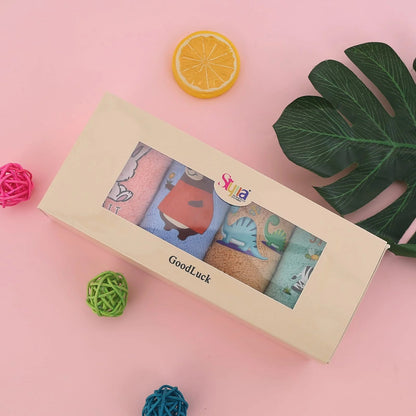 Stylla GoodLuck Ultra-Soft Baby & Kids Towel Box Set with Cute Animal Prints